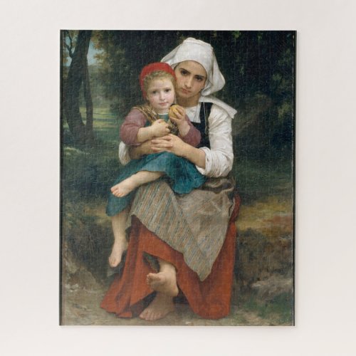 FRENCH PAINTING OF COUNTRYSIDE SYBLINGS JIGSAW PUZZLE