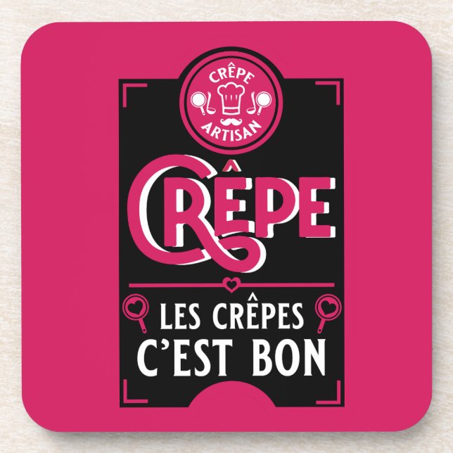French Pancakes Beverage Coaster (Front)