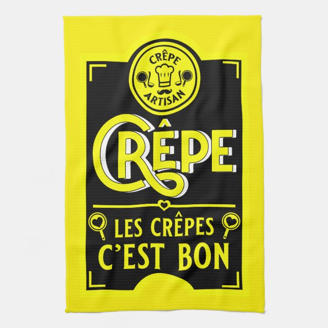 French Pancakes Kitchen Towel (Vertical)