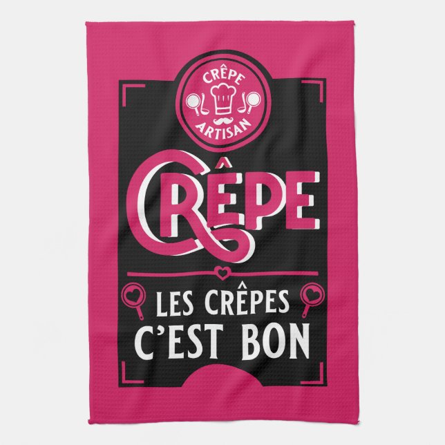 French Pancakes Kitchen Towel (Vertical)