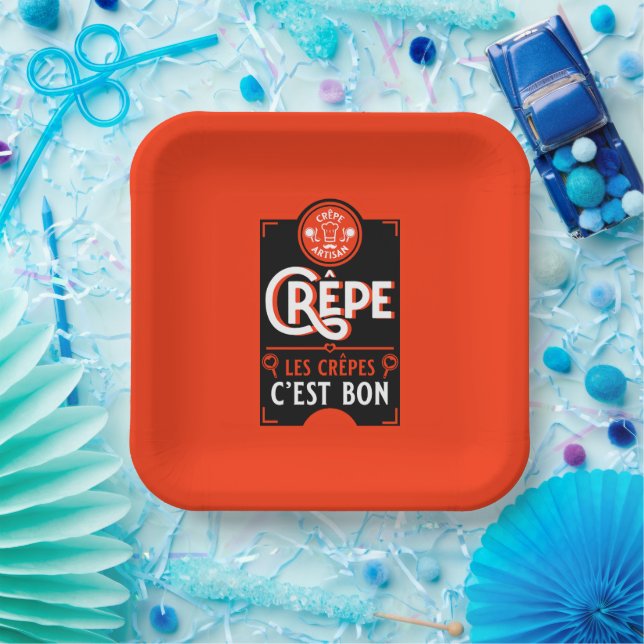 French Pancakes Paper Plates (Party)