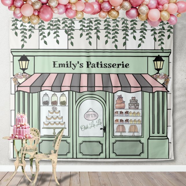 French Paris Bakery Cafe Patisserie Backdrop (French Parisian Cafe backdrop)