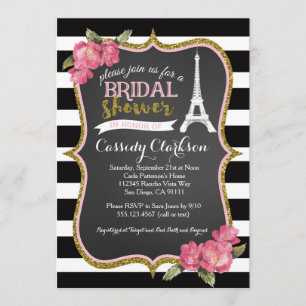 French Paris Bridal Shower invitation