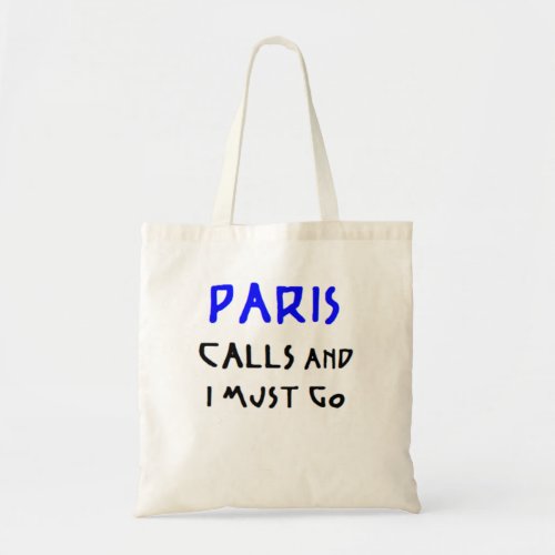 french paris calls tote bag