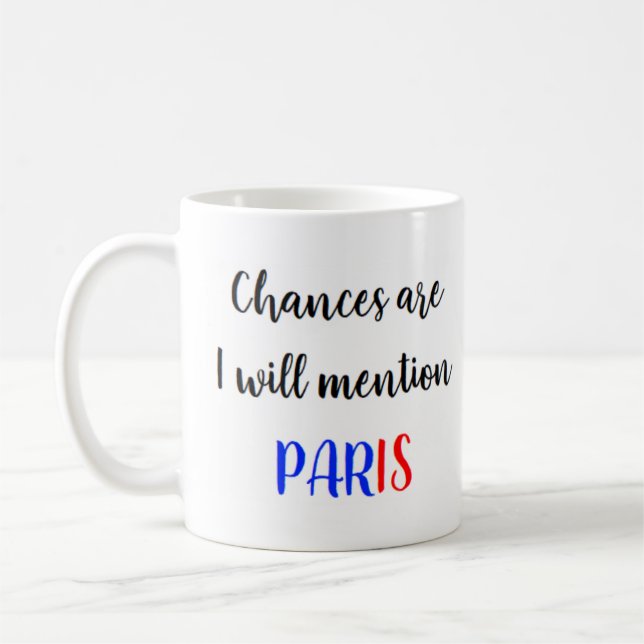 french paris mention coffee mug (Left)