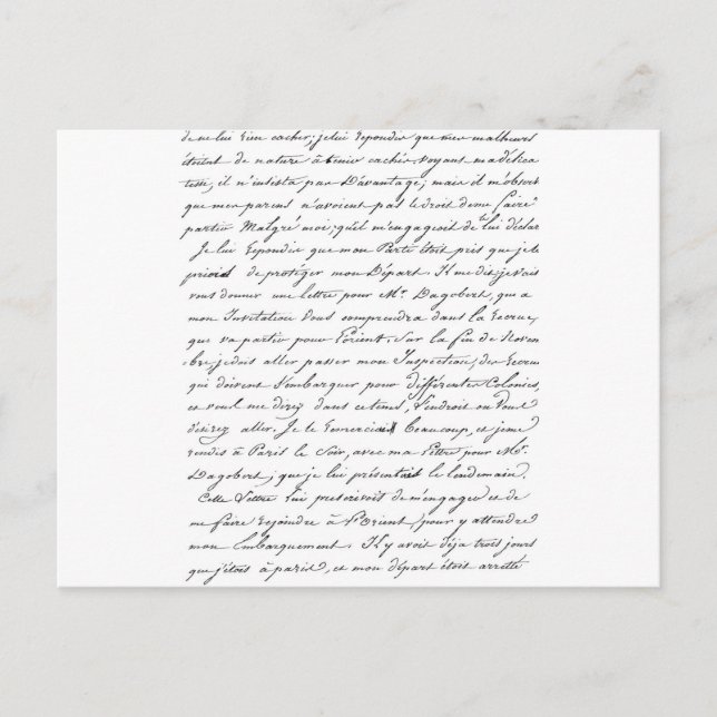 French Paris Script Postcard (Front)