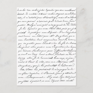 French Paris Script Postcard