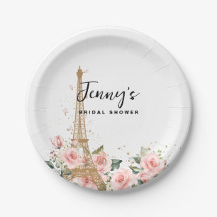 French / Paris theme party paper plates
