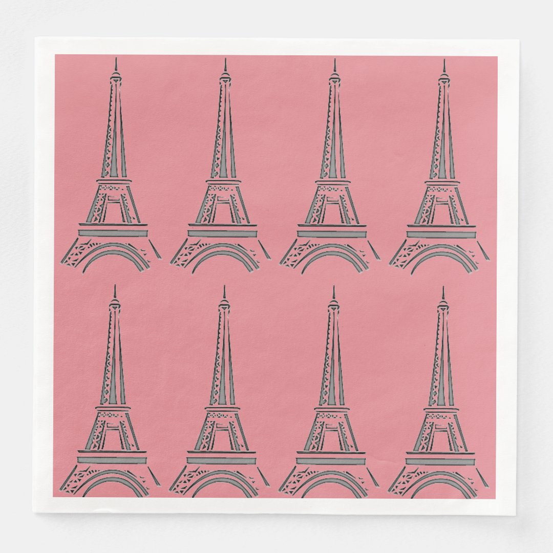 French Paris Themed Party Eiffel Tower Napkins Zazzle 0535