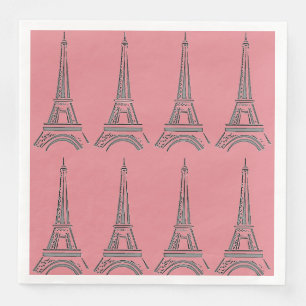 French Paris Themed Party Eiffel Tower Napkins