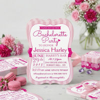 French Parisian Pink Stripes Bachelorette Party