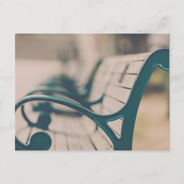 French Park Bench Postcard (Front)
