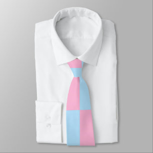 French Pass Pink Checkered Neck Tie