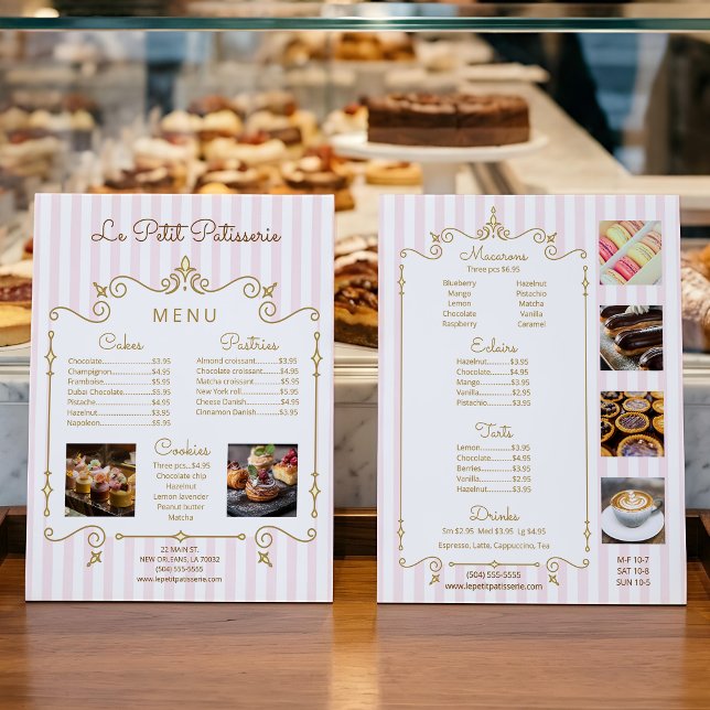 French Patisserie/Bakery Cafe Menu (Creator Uploaded)