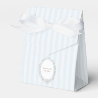 French Patisserie Boulangerie Blue Stripe  Favor Boxes