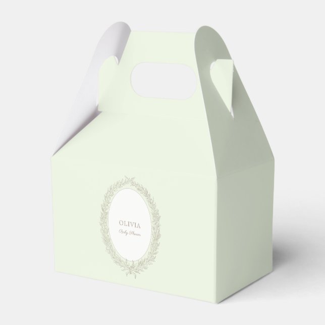 French Patisserie Boulangerie Green Mint  Favor Boxes (Front Side)