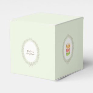French Patisserie Boulangerie Macarons Mint Green Favor Boxes