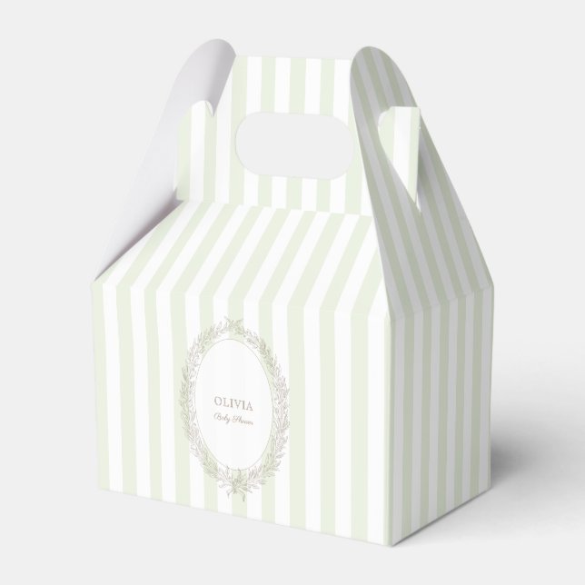  French Patisserie Boulangerie Mint Green  Favor Boxes (Front Side)