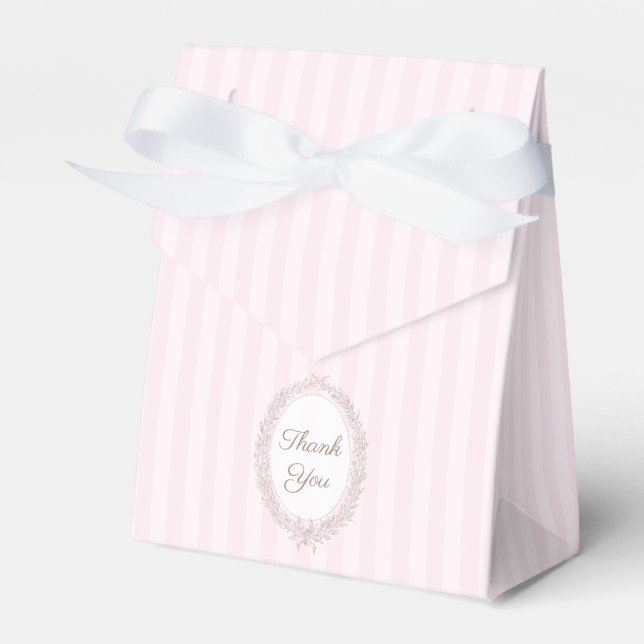 French Patisserie Boulangerie Pink Birthday Gift Favor Boxes (Front Side)