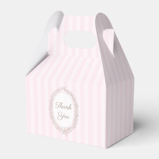  French Patisserie Boulangerie Pink Birthday Gift Favor Boxes (Front Side)
