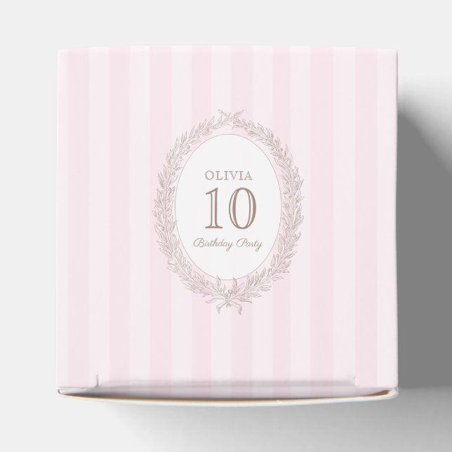  French Patisserie Boulangerie Pink Birthday Gift Favor Boxes (Top)