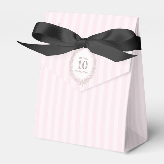  French Patisserie Boulangerie Pink Birthday Gift Favor Boxes (Front Side)