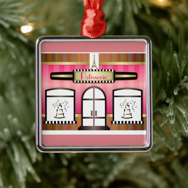 French Patisserie Eiffel Tower Paris Ornament (Tree)