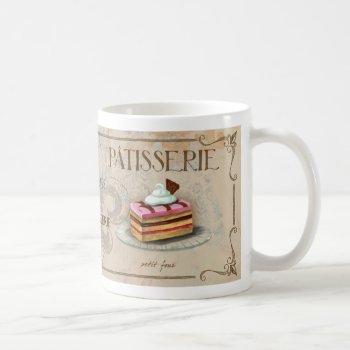 French Patisserie Illustrated Mug by FionaStokesGilbert at Zazzle