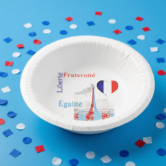 French patriotic paper bowls