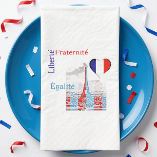 French patriotic paper guest towels