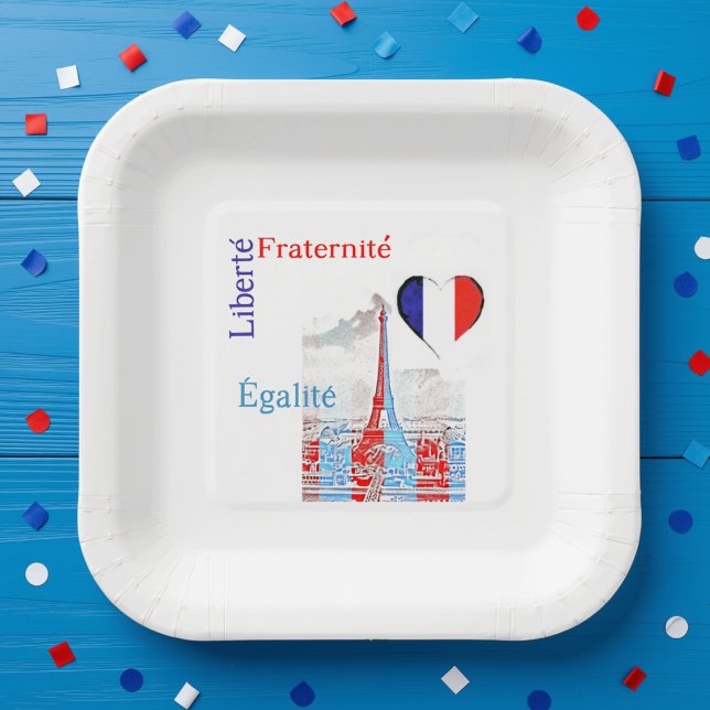 French patriotic paper plates (Creator Uploaded)