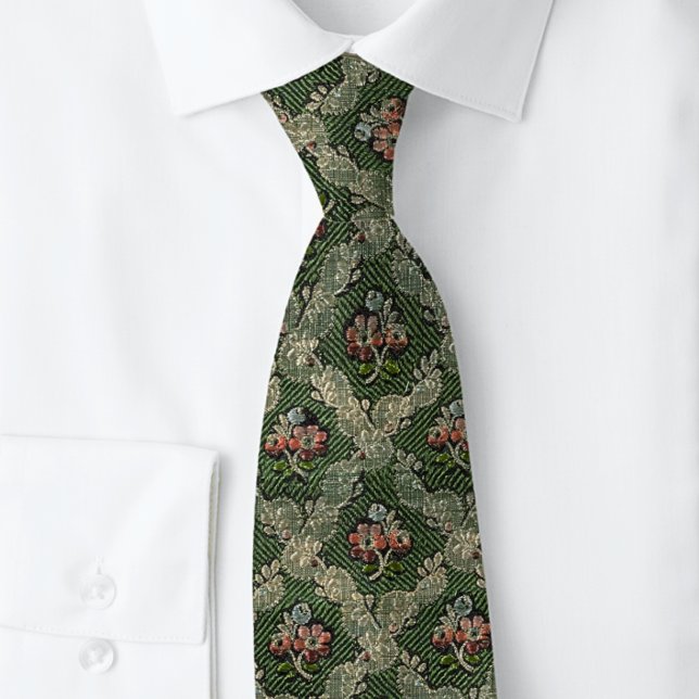 French Pattern Green Renaissance  Neck Tie (Creator Uploaded)