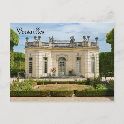 French Pavilion and French Garden in Versailles Postcard