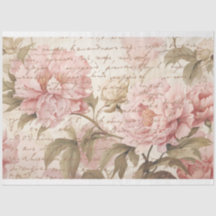 French Peony Tissue, Craft, Decoupage paper