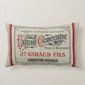 French Perfume Lumbar Pillow by EnKore at Zazzle