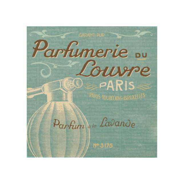 French Perfume Wood Wall Art (Front)