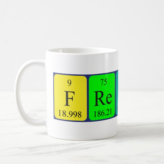 French periodic table patriotic mug (Left)