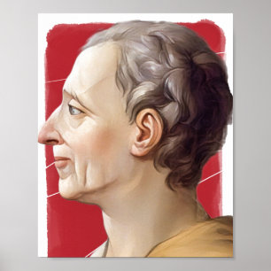 French Philosopher Montesquieu illustration Poster