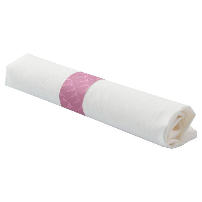 French Pink Eiffel Tower Napkin Bands (Angled)