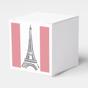 French Pink Eiffel Tower Party Favors Box
