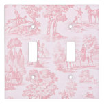 French Pink Toile De Juoy Vintage Pattern Light Switch Cover at Zazzle