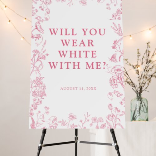 French Pink Victorian Bridal Shower Custom Text Foam Board