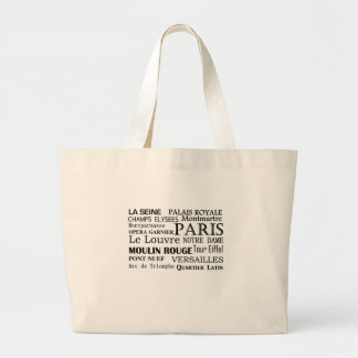 French Places and Destinations Tote