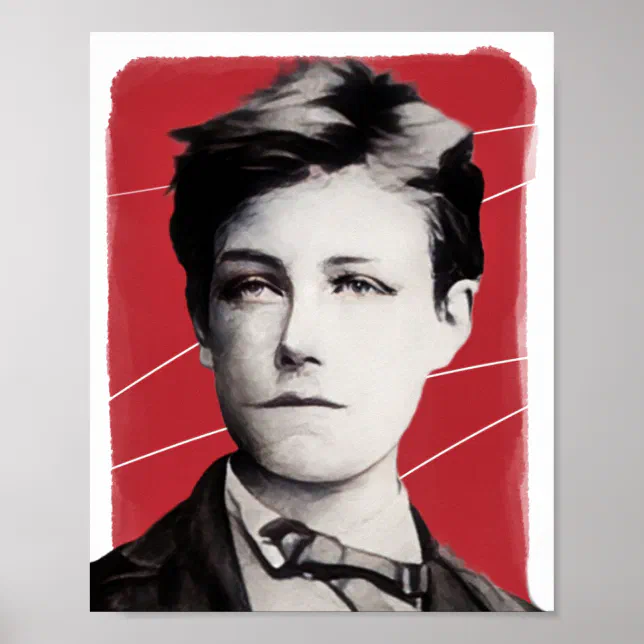 French Poet Arthur Rimbaud illustration Poster | Zazzle