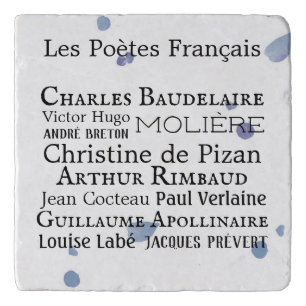 French Poets Ceramic Tile Trivet