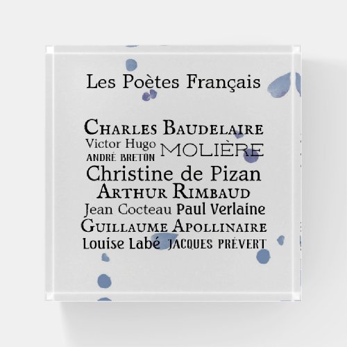 French Poets Paperweight