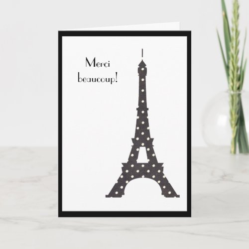 French Polka Dots Eiffel Tower Thank You
