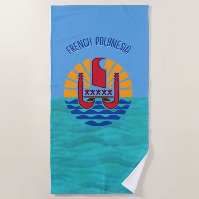 French Polynesia Beach Towel (Front)
