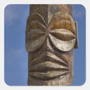 French Polynesia, Cook Islands, Rarotonga, Square Sticker