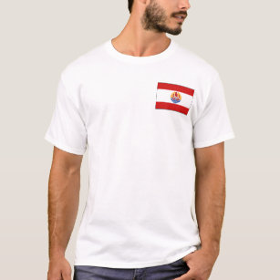French Polynesia Flag and Map T-Shirt